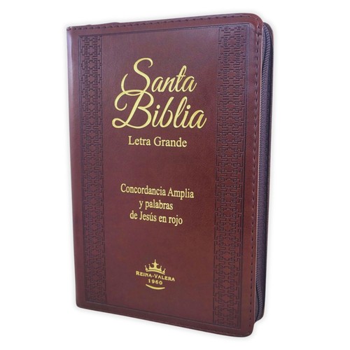 Biblia letra grande con cierre - biblia,