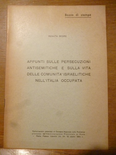 Renata segre appunti - renata,