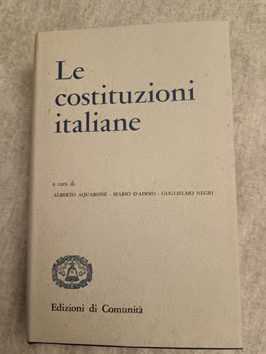 Costituzioni italiane - le,