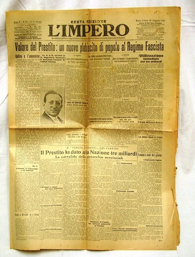 Giornale politico impero - giornale, l'impero
